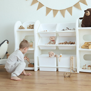 Стеллаж для игрушек iFam "New Design Organizer-4", белый